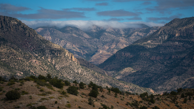 Mountains with clouds above Gila Wilderness