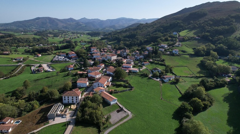 Aerial image of Zugarramurdi, Spain