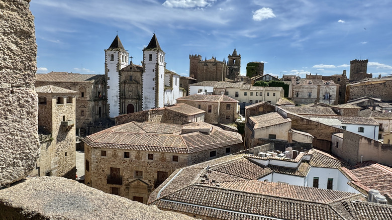 Skyline view of UNESCO World Heritage Site of Caceres, Spain