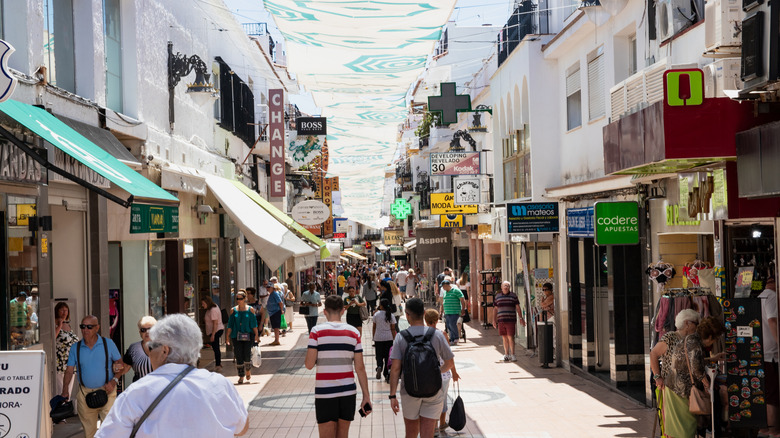 The bustling streets of Torremolinos, Spain