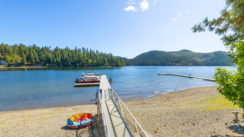 The view from Fireside Park in Spirit Lake, Idaho