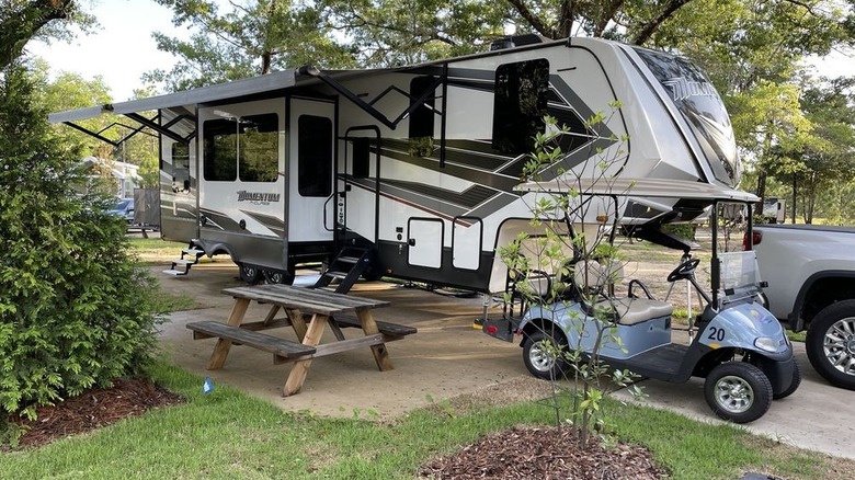 RV site at Splash RV Resort in Milton, Florida