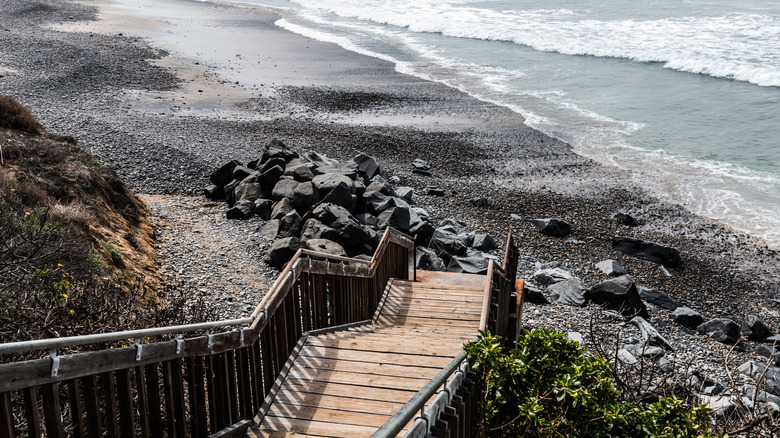 stairs leading to Carlsbad State Beach