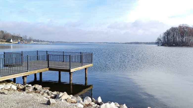 Dock overlooking Lake Springfield
