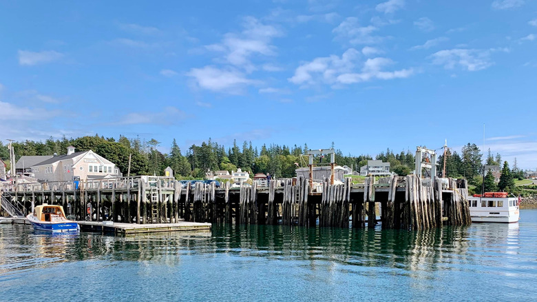 A harbor and dock facilities St. George, Maine.