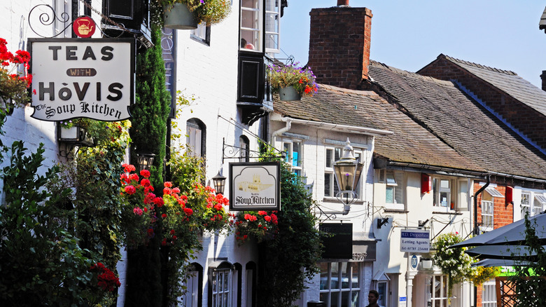 View of charming Church Lane in Stafford