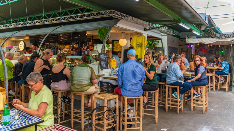 Marche des Enfants Rouges, the oldest market in Paris, France