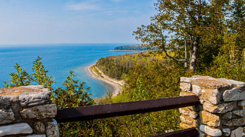 An elevated View of Green Bay From Sven's Bluff, Peninsula State Park