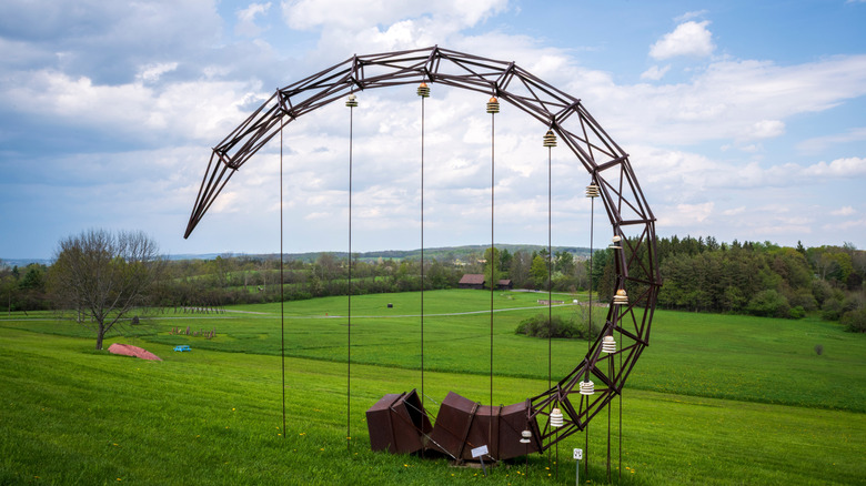Outdoor art installation at Stone Quarry Hill Art Park, Cazenovia, New York State