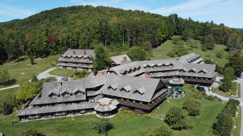 Arial view of the Trapp Family Lodge outside of Stow, Vermont