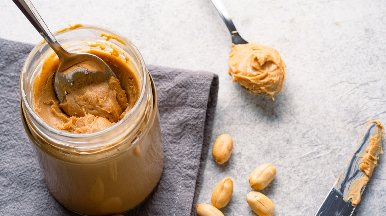 peanut butter viewed from top