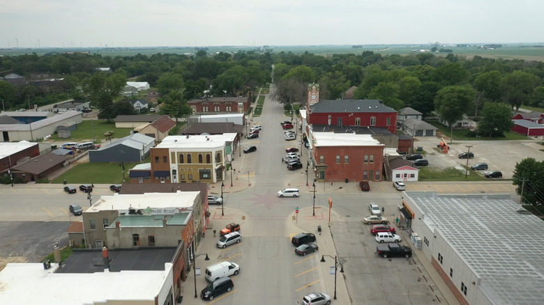Aerial view of Stuart, Iowa