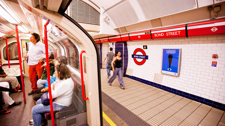 Bond Street Station on the tube in London
