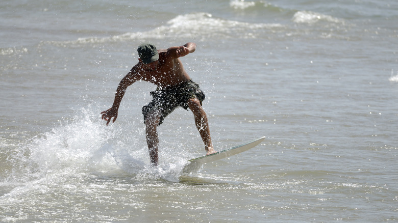 Surfer on Lake Michigan