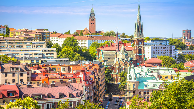 View of Gothenburg city buildings