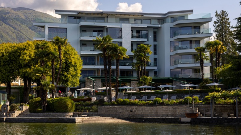 Exterior view of the Hotel Eden Roc in Ascona, Switzerland