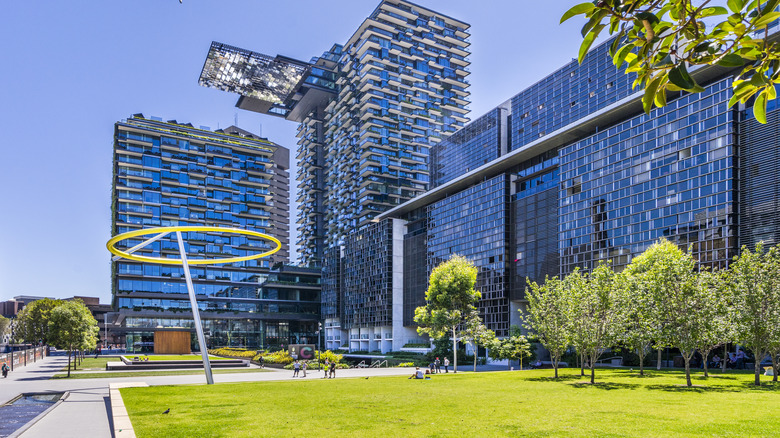 Central Park vertical garden high-rise and Halo sculpture
