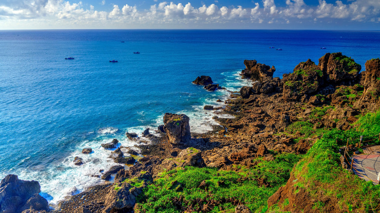 Coral reef coast in Kenting National Park, Taiwan