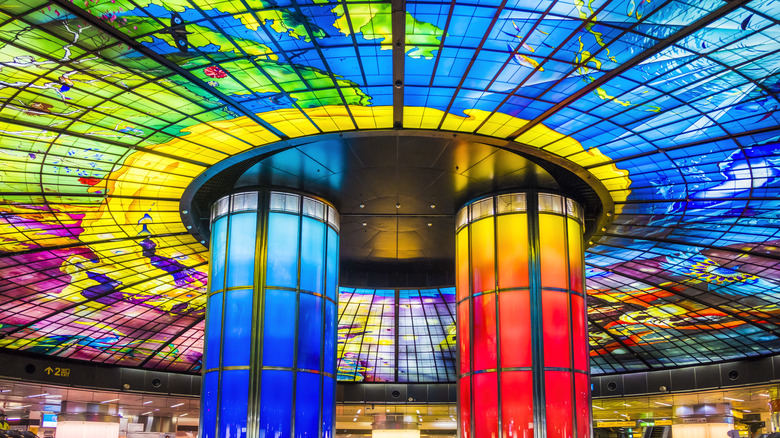 The Dome of Light exhibit at Formosa Boulevard Station, Kaohsiung, Taiwan