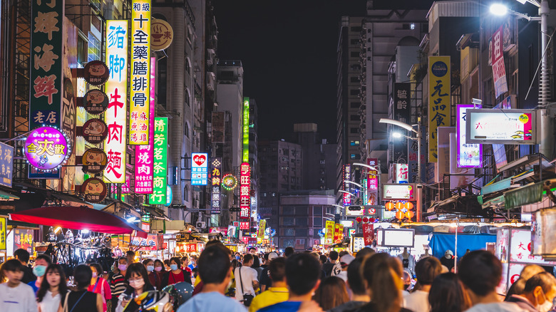 Liuhe Night Market in Sinsing District, Kaohsiung, Taiwan