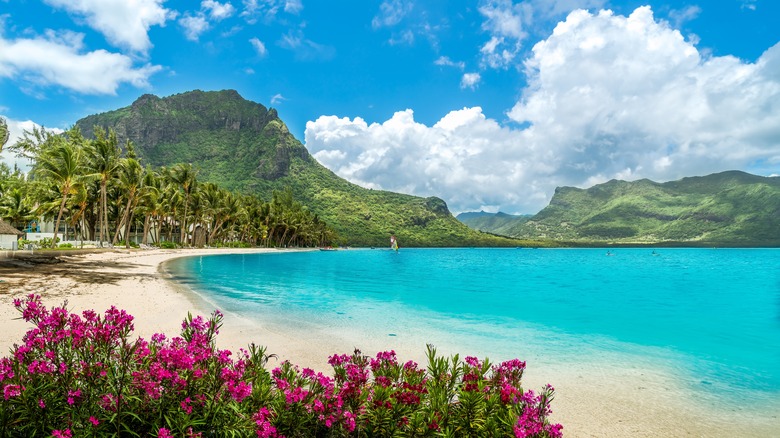 Le Morne beach in Mauritius