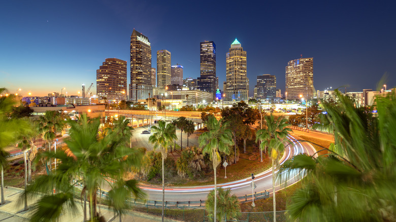 Tampa at night, Florida