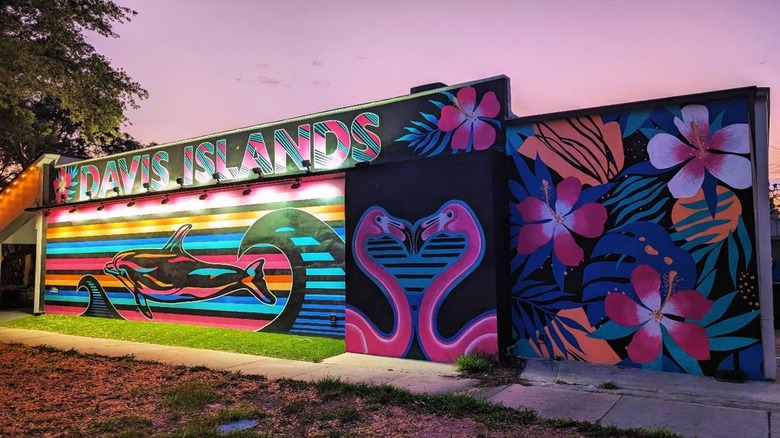 Colorful mural in Davis Islands, Florida