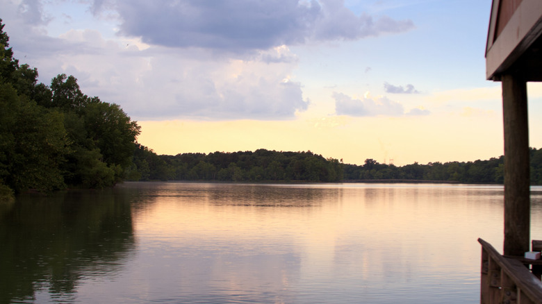 calm sunset at Percy Priest Lake