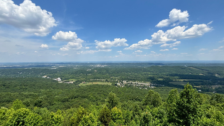 Aerial view of Chattanooga and surrounding areas