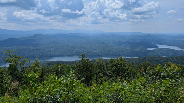 Views from a mountain top in Cherokee National Forest