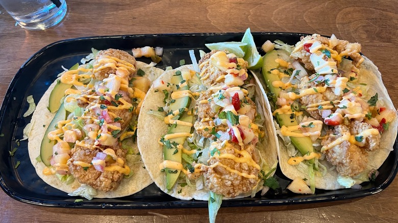Beautifully plated tacos from The Goat, Mt. Juliet, Tennessee