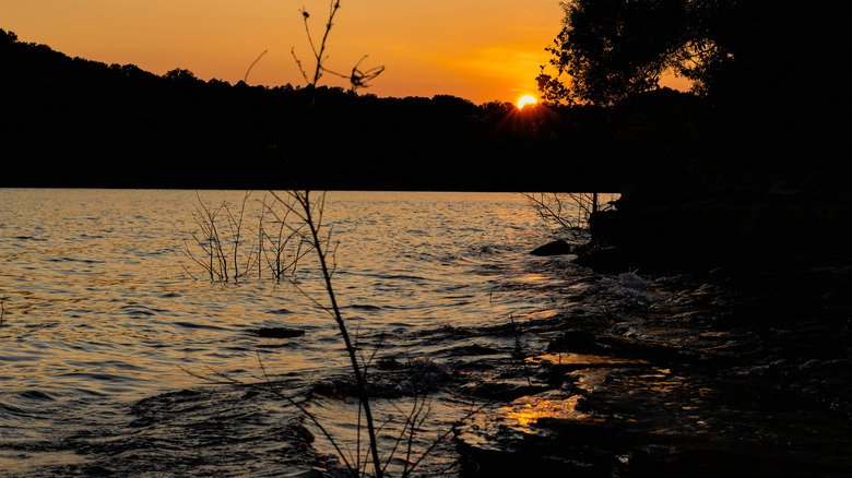 Center Hill Lake, Tennessee, at dusk