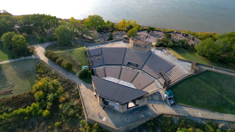Walkways and amphitheater on Mud Island