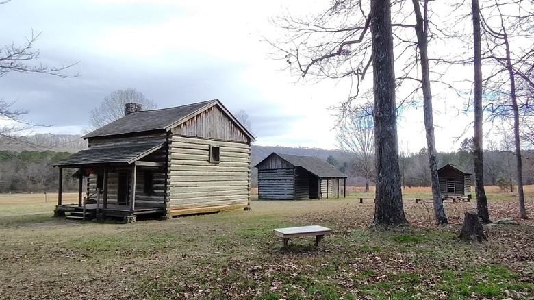 Cherokee structures at Red Clay State Park