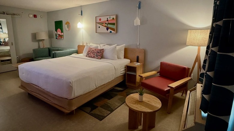 View of the bedroom at The Wayback in Pigeon Forge, Tennessee