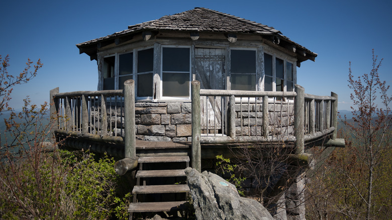 Mount Cammerer lookout tower in Cosby Tennessee