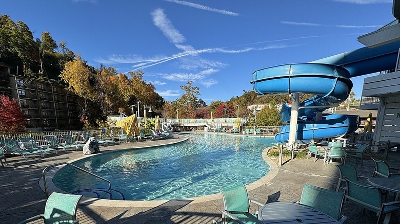 The family-friendly pool at Margaritaville Resort, Gatlinburg, Tennessee