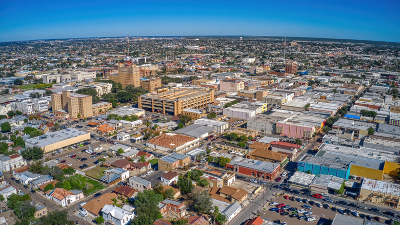 The skyline of the borderland city Laredo