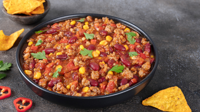 Chilli con carne, a typical Tex-Mex delicacy