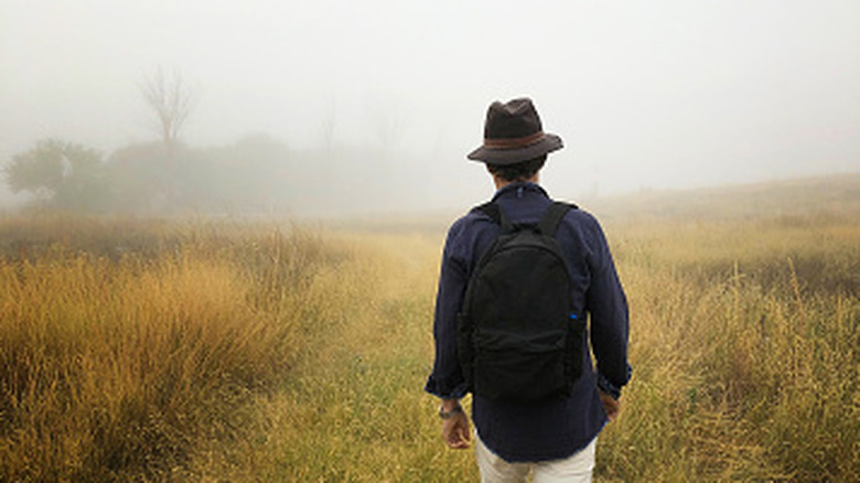 A man hiking in Texas