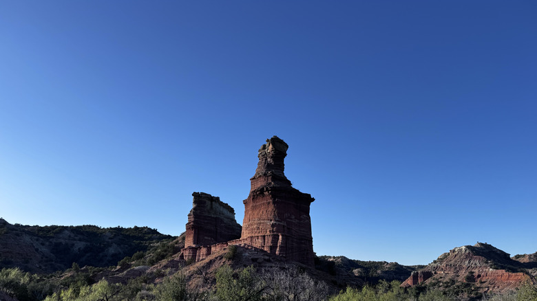 The famous lighthouse formation in Palo Duro Canyon State Park