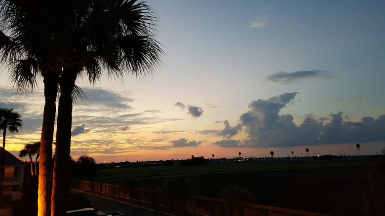 Evening sunset skyline near Weslaco, Texas