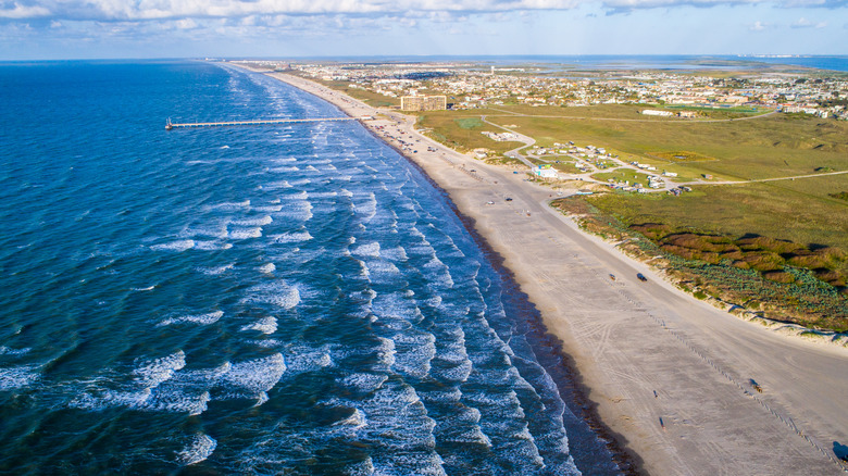 The beach near Padre Island