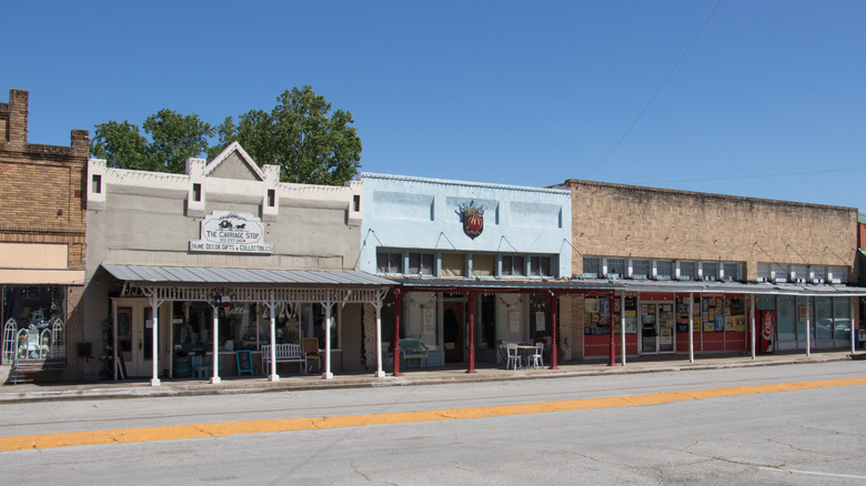 Buildings in downtown Smithville, Texas