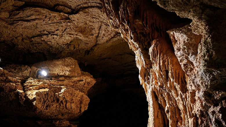 The interior of Longhorn Cavern State Park, Texas