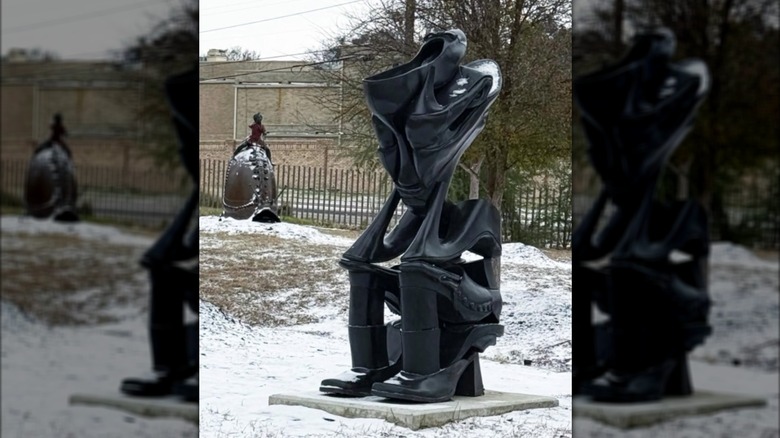 Outdoor sculpture garden at the McNay Art Museum in San Antonio, Texas