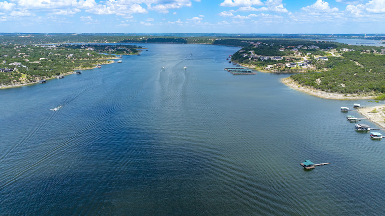 Aerial view of Lake Travis
