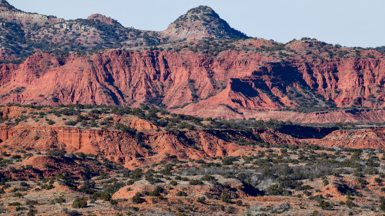 The red rock cliffs of Caprock Canyons State Park and Trailway in Texas
