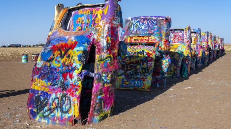 Amarillo, Texas painted car attraction