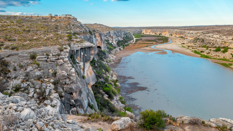 An overlook of the Pecos River in Texas, a short distance from the Rio Grande